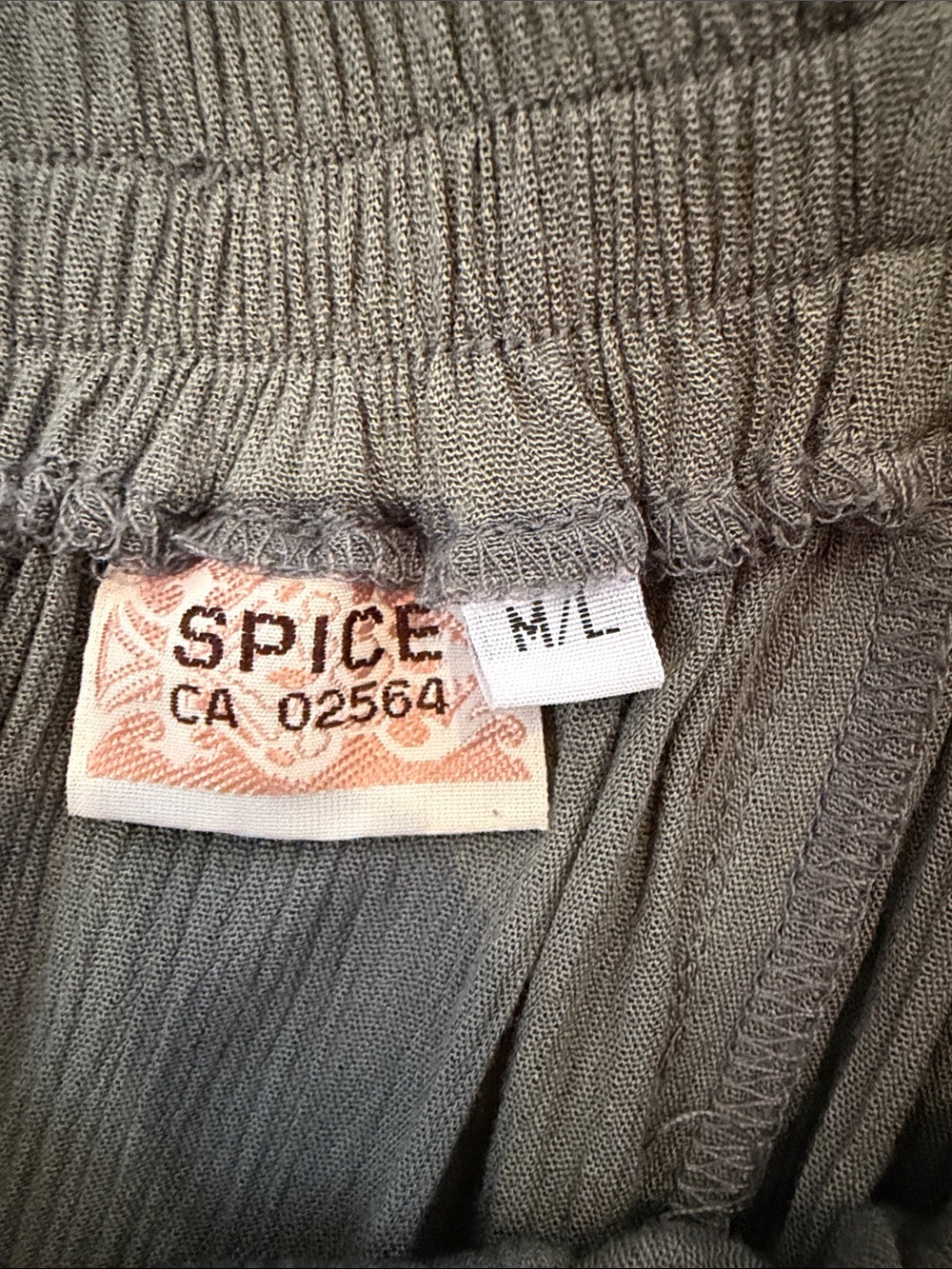 Spice Olive Green Tiered Boho Maxi Skirt M/L - Picture 5 of 5